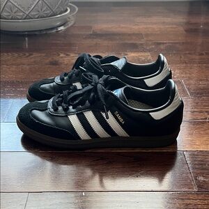 Adidas Samba Women’s Black and White Leather Sneakers